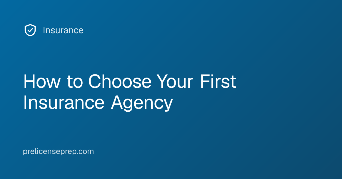 How to Choose Your First Insurance Agency