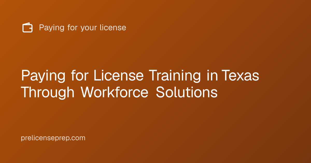 Paying for License Training in Texas Through Workforce Solutions